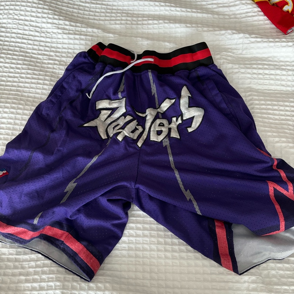 Toronto Raptors Purple Just Don Shorts Size Medium